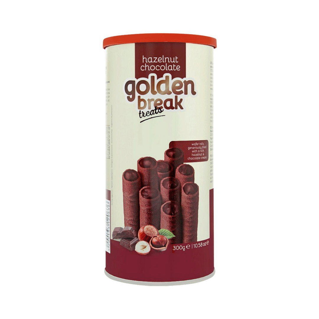 GB HAZELNUT CHOCOLATE FILLING WAFER ROLLS 200G